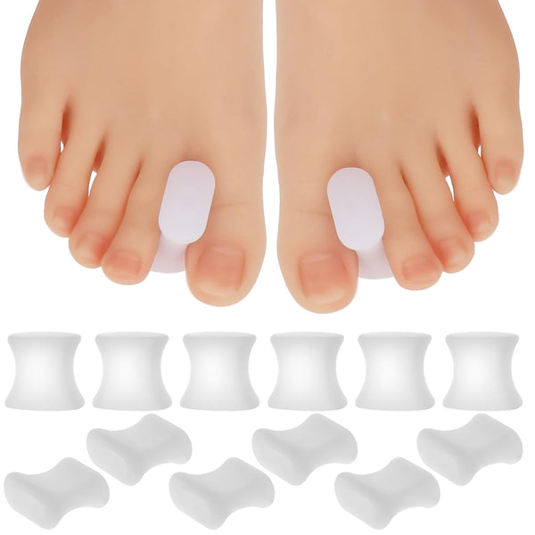 WY LIGHTING LEVEL 12Pcs Bunion Corrector Gel Toe Separators Soft Toe Spacers Overlapping Toes Pads