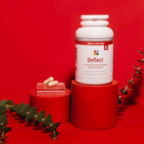 D'Adamo Personalized Nutrition Deflect Lectin Blocker - Blood Type O - 120 Vegetarian Capsules - Metabolism Booster