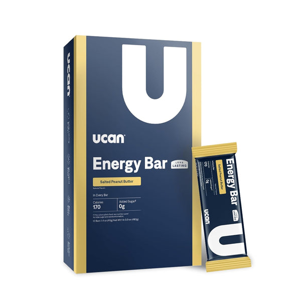UCAN Energy Bars | Low Sugar, Vegan, Non-GMO, Keto Friendly | Salted Peanut Butter, 12 Count