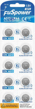LR44 AG13 357 303 SR44 1.5V Button Coin Cell Batteries (Pack of 10)