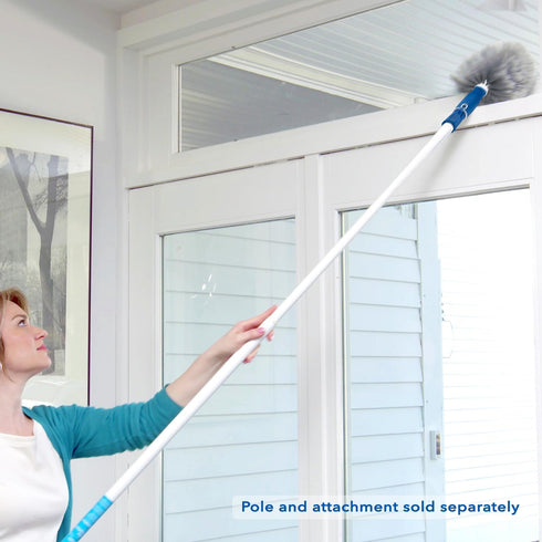 Unger Cobweb & Corner Duster, Cleaning Tool for Ceilings, Moldings, HVAC, Compatible with Telescopic Poles