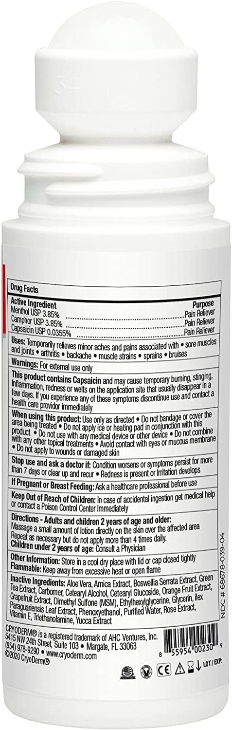 CryoDerm 3 oz Cold & Heat Roll On Combo