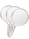 OMIRO Hand Mirror, Double-Sided Handheld Mirror 1X/3X Magnifying with Handle, Set of 3 (Clear)
