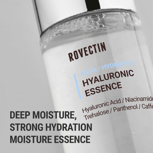 ROVECTIN Aqua Hyaluronic Essence - 7 Layers Hyaluronic Acid Facial Toner with Niacinamide & Panthenol, 6.08 fl.oz
