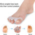 2 Pairs Toe Separators, Gel Toe Spacers for Bunion, Hammer Toe Straightener, Toe Correctors for Foot Pain Relief
