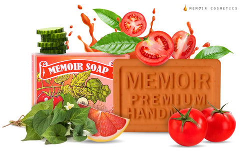 Memoir Natural Acne Treatment Soap for Sensitive Skin, 4.5oz, K-Beauty Cleanser with Hyaluronic Acid