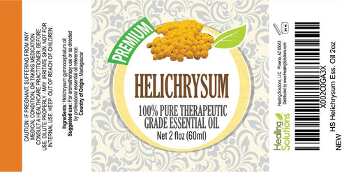 Healing Solutions 60ml Oils - Helichrysum Essential Oil - 2 Ounces Fluid