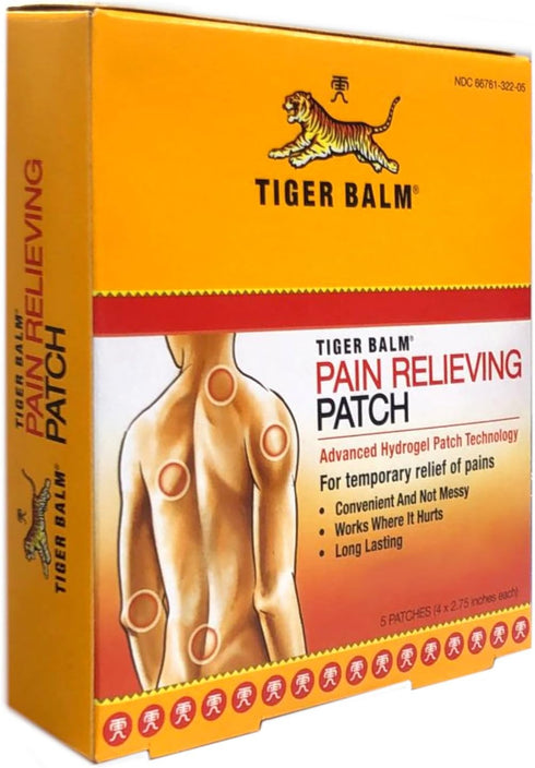 Tiger Balm Pain Relieving Patch, 5-Count Packages (Pack of 6)