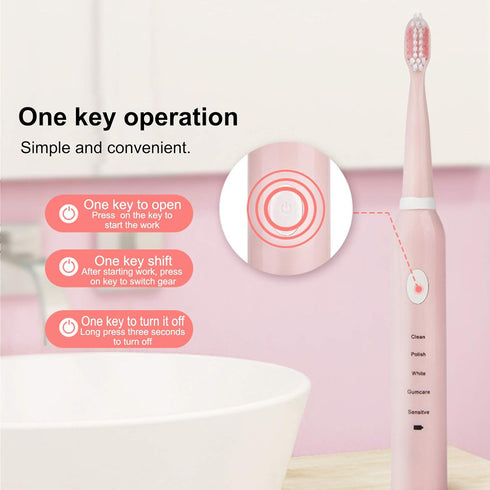 SA-86 5 4 Electric Toothbrush USB Rechargeable Toothbrush High Frequency Little Noise Timing Toothbrush Modes