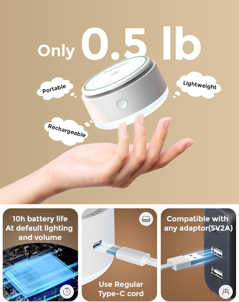 Momcozy Baby-20 Sound Machine for Soothing Sounds & Touch Warm Light Portable White Noise for Kids & Adults