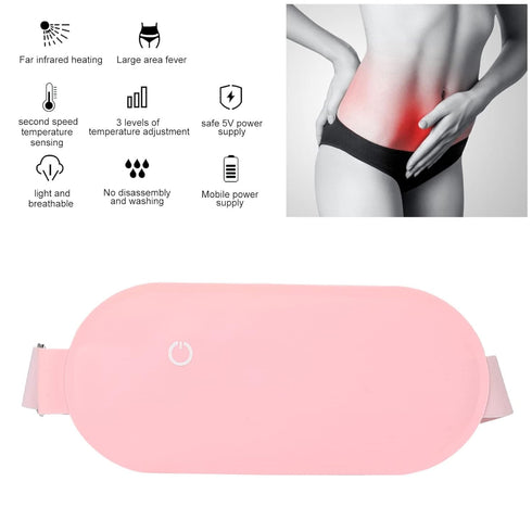 Menstrual Heating Pad - Portable Electric Heating Pad with Adjustable Levels for Cramps, 10.6 X 4.7in