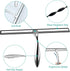 Shower Squeegee for Glass Doors, 10-Inch Sliver Squeegee for Shower Doors, Mirrors, Windows with Hooks
