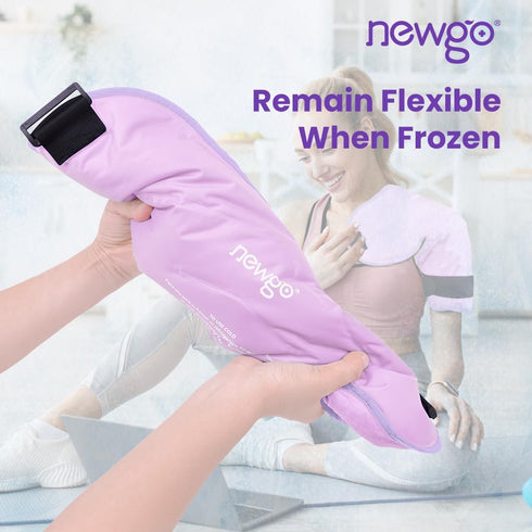 NEWGO XL Reusable Shoulder Ice Pack Wrap for Injuries & Pain Relief, Bursitis, Tendonitis, Swelling - Purple