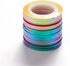 Nail Art Striping Tape Lines Kit, 21 pcs 1mm 2mm 3mm Nail Tape Strips for DIY Silver Nails