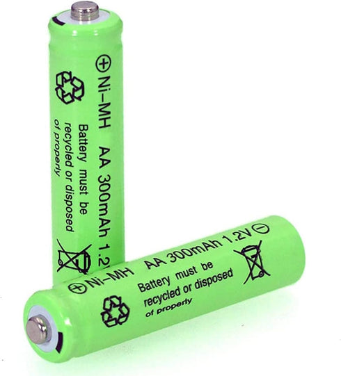 12 Packs 1.2V AA 300mAh Ni-MH Rechargeable Batteries for Solar Lights (AA Size)