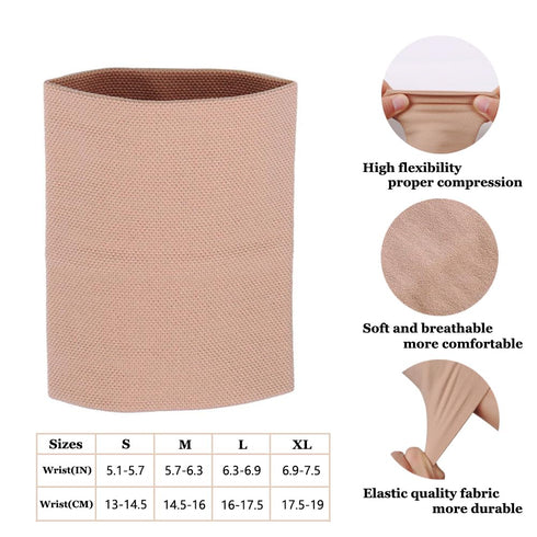 Wrist Compression Sleeve (4PCS), Soft Support Brace for Tendonitis, Arthritis, Sprains Pain Relief, Elastic Wraps