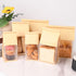 Kosotody 50 Pack Window,3.9x3.1x8.2 Inches Small Bakery Bags with Brown Kraft Paper Bakery Bag with Tin Tie Tab Lock