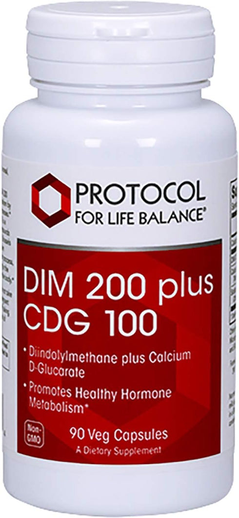 PROTOCOL FOR LIFE BALANCE DIM 200 plus CDG 100, 90 Veg Capsules, Promotes Hormone Metabolism & Liver Detox