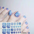 WOKOTO 20 Sheets Gradient Toe Nail Polish Strips, 1 Nail File Kit, Colorful Glitter Stickers for Women Nail Salon