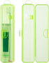 Toothbrush Case, 2 Packs, Transparent Green Travel Case, Portable Toothbrush Holder for Traveling