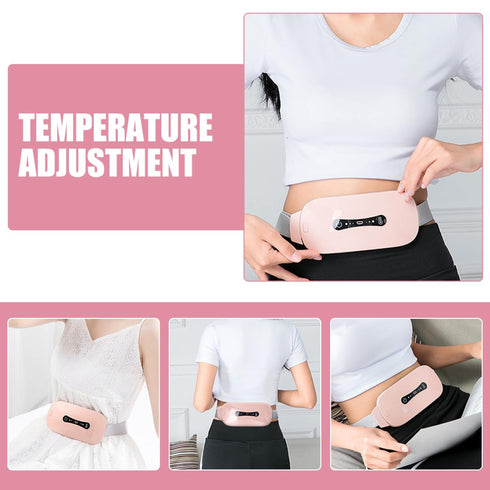 Menstrual Heating Pad Fast Heating and Massage Function Portable Elastic Waist Belt for Cramps and Lower for Women