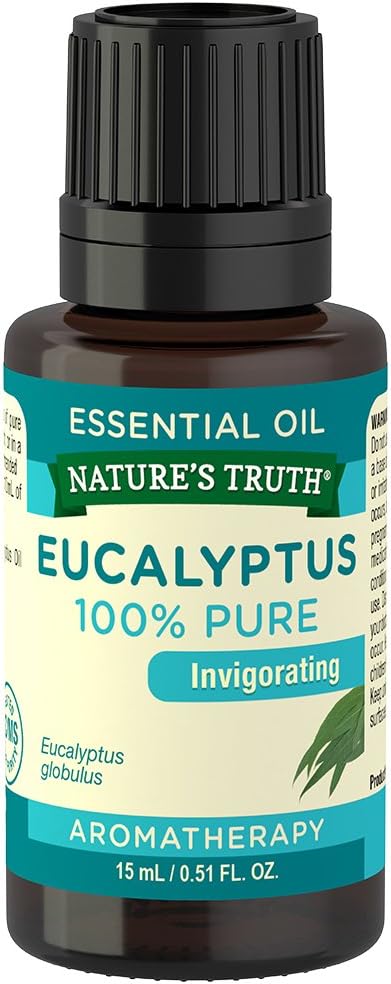 Nature's Truth Aromatherapy 100% Pure Essential Oil, Eucalyptus, 0.51 Fluid Ounce