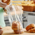 PEOKPIPLE 100 Pack Bakeries11"x4"x18" Reusable Bread Bags for Homemade Bread & Sandwich Bread Clear Plastic Storage