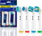 Replacement Heads for Oral B Braun, Variety Pack of 4 PCS, Floss Cross Sensitive Soft Electric Toothbrush Heads
