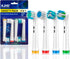 Replacement Heads for Oral B Braun, Variety Pack of 4 PCS, Floss Cross Sensitive Soft Electric Toothbrush Heads