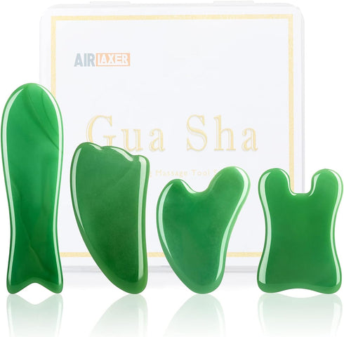 Gua Sha Massage Facial Tool Set,Guasha Massager Kit for Face and Body,Scraping