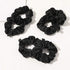 Scrunchies Black Satin Silk Hair Ties, Soft Ponytail Holders for Thick Curl Hair Accessories