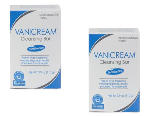 Vanicream Cleansing Bar For Sensitive Skin - Unscented, 3.9 Ounce (Pack of 2)