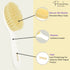 Parcelona French Grooming Combo, 6" White Celluloid Baby Brush and Comb for Girls and Toddlers Hair Styling