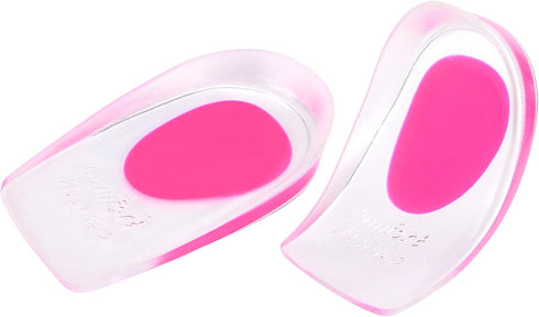 Heel Cups Gel Cushion Pads for Spur Relief, Heel Pain Shock Absorbing Support, Shoe Pads for Women Size 9-13, 2 Pairs