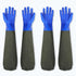 Extra Long Rubber Gloves - Elbow Length, Heavy Duty Waterproof Gloves for Kitchen Cleaning, PVC Reusable, 27.5 Inches,