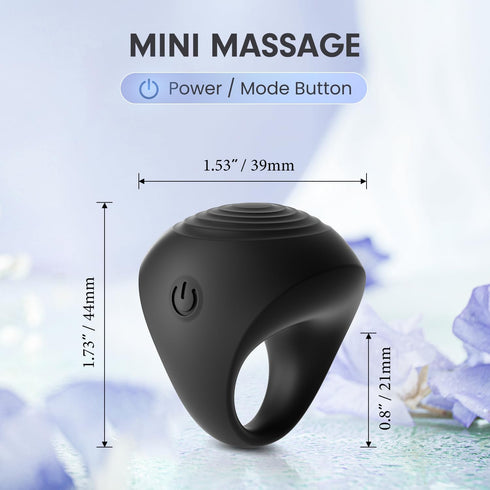 MANFLY Mini Massager, Waterproof Rechargeable Portable Body Massage Ball, Multifunctional Finger Massager, Black