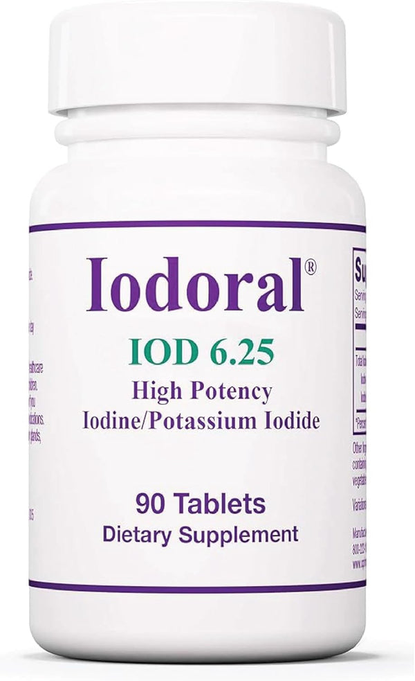 Iodoral 6.25 mg – Iodine Supplements for Thyroid Support, 90 Tablets, High Potency Potassium Iodide
