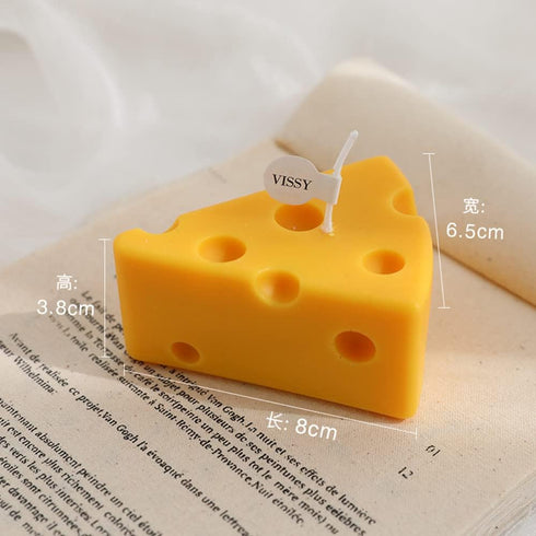 NatureMan 2PACK Cheese Shaped Scented Candle, Aroma Soy Wax Decorative Candlefor Photo Prop Birthday Wedding Holiday