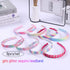 Rainbow Headbands, 8 Pcs Sweet Hairbands for Girls, Sequin Printed Heart Mermaid Kids Hair Pieces