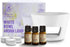 Set Set 3*10ml 3 Aromatherapy - Oil Burner White & Essential Oils - Peppermint Essential Oil - Lavender Essential Oil