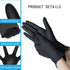 akgk 100 Pcs Disposable Black Nitrile Gloves, 4 Mil X-Large, Powder-Free Cleaning Gloves