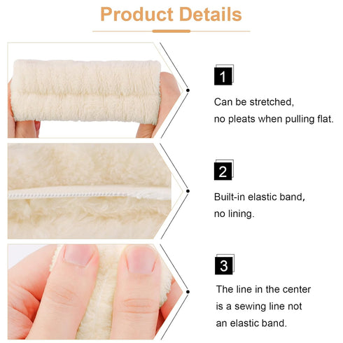 VELSCRUN 6 Pack Makeup Headband Set, Brown Sponge Hair Band Bow Tie Spa Headbands for Women