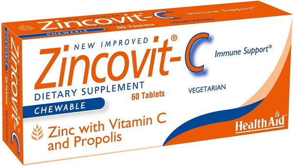 Zincovit - C, Chewable Vitamin C and Zinc Lozenges, 60ct, Vegetarian