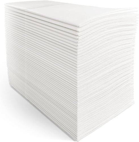SUZZYVINE Disposable Dinner Napkins with Flatware Pocket, Cloth Like Lunch Napkins for Wedding Party, 50 Count 16" x 16"
