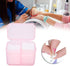 Dioche 2 Grids Nail Storage Box, Nail Polish Remover Pad Container, Cosmetic Storage Box Organizer Holder for Nail Tools