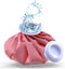 Ice Bag, Reusable 9" Ice Packs for Injuries, Hot Water Bag for Pain Relief, Cold Pack in Pink
