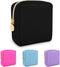 Nylon Mini Makeup Bag for Purse, Preppy Small Black Zipper Pouch, Waterproof Travel Coin Pouch for Women (Black)