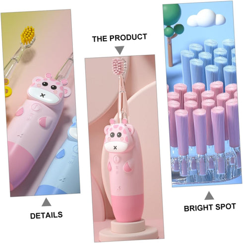 HOODANCOS 1set Set Boy Girl's Electric Toothbrush Sonic Toothbrush for Boys and Girls Battery Operated Soft Bristles