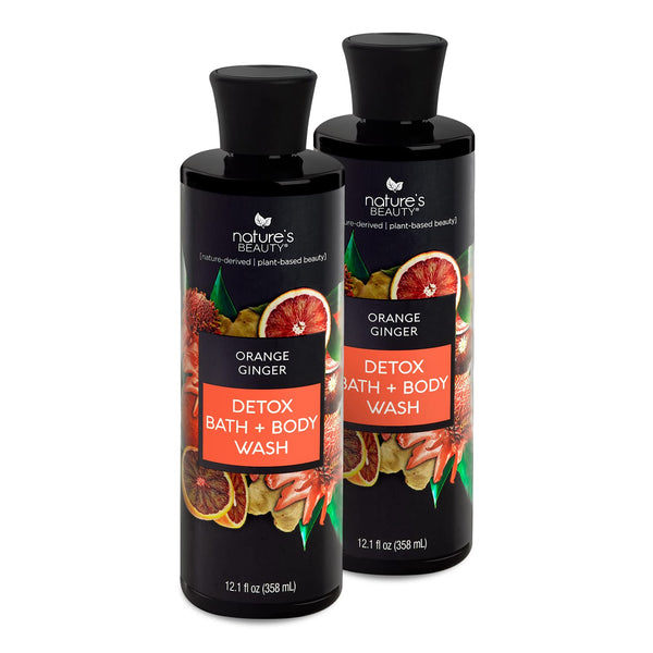 Nature's Beauty Orange Ginger Detox Body Wash Multi-Pack, 12 fl oz (2 Pack)