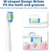 Replacement Toothbrush Heads 10 Pack for Bitvae Daily D2 Rechargeable Toothbrush, White Refills